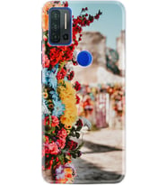 Reeder P13 Blue Max Pro Kılıf Silikon Desen Gerçek Çiçekler 1743