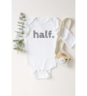 Half Black Uzun Kol Çıtçıtlı Bebek Body