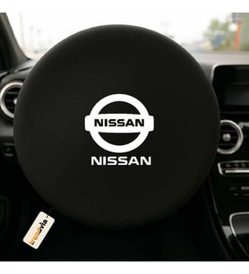 Nissan Marka Araba Direksiyon Kılıfı Siyah  Direksiyon Koruyucu Penye Kumaş Kaplama