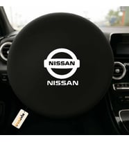 Nissan Marka Araba Direksiyon Kılıfı Siyah  Direksiyon Koruyucu Penye Kumaş Kaplama