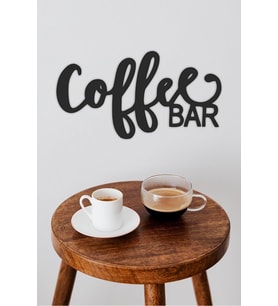 LEYLASER 3mm Ahşap MDF Coffee Bar Yazısı 30*15