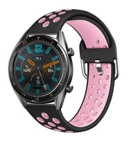 Huawei GT2 46mm 22mm Uyumlu Kordon Silikon Metal Başlıklı Esnek KRD-10 Kayış (Model 8)