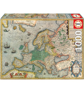 Educa 1000 Parçalı Avrupa Haritası Karton Puzzle/Yapboz - Map Of Europe - 19624