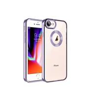Apple iPhone 8 Uyumlu Kılıf Kamera Korumalı Logo Gösteren Zore Omega Kapak (Lila)