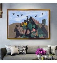 Altın Çerçeveli dekoratif tablo l146 (Gold)