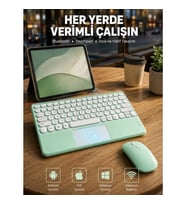 Mey İthalat® Bluetooth Touchpad Klavye Ultra İnce Taşınabilir Q Klavye Yeni Nesil