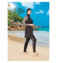 Ruko Maio 22128-1 Reglan Kol Micro Lycra Kumaş Tam Tesettür Mayo