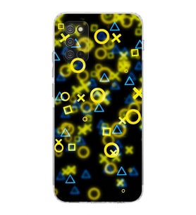 Samsung Galaxy A02s  Kamera Korumalı  Kapak Semboller  Tasarımlı  Şeffaf Kılıf