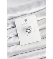 Gümüş Renk Pirinç Diken Model Kıkırdak Earcuff Küpe - TJ-BKP11622 TG-V 12711