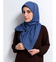 Denim Kare Eşarp– Kaymaz, Rahat ve Şık Kullanım (İndigo)