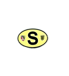 Etiketçilere Özel Armalar Oval S (England) İngiltere Bayraklı Krem Rengi Alüminyum Sticker