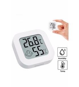 Digital Lcd Termometre - Akıllı Sıcaklık Ve Nem Ölçer - Beyaz - Anlık Takip Özelliği (209 - Açık Ton)