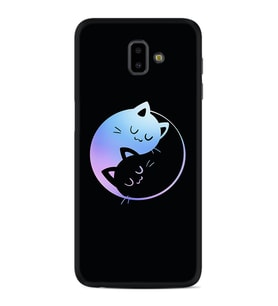 Samsung J6 Plus J7 Prime J7 Pro M20 Kılıf Desenli Silikon Love Cats 1604