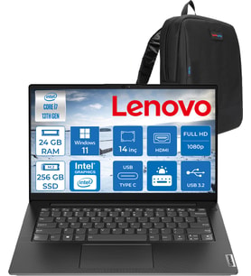 Lenovo V14 Gen4 Iru Intel Core I7 13620H 24GB 256GB SSD Windows 11 Home Intel® UHD Graphics 14 Inç Fullhd Taşınabilir Bilgisayar 83A000GDTRH16 + Zetta Çanta