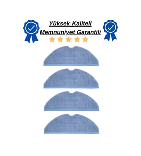 Uyumlu 4 Adet Yüksek Kaliteli Mop Bezi Roborock S8, S7, S7 Maxv, Ultra