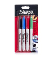 Sharpie Markör Permanent Fine 4 Renk Fineliner Markör Kalem Seti