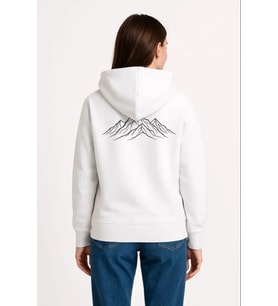 Nihilist Penguen Özel Tasarım Oversize Kapüşonlu Sweatshirt - Beyaz