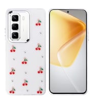 Coverzone ?nfinix Hot 50 Pro 4G ile uyumlu K?l?f Airbag K�?eli 2mm Kamera �?k?nt? Korumal? Simli ?effaf Bask?l? Z-Kutup Kapak Kiraz
