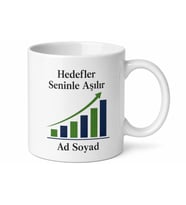 Satış Hedefini Tutturan Pazarlamacıya Başarı Grafiği Çay Kupası Hediye Bardak