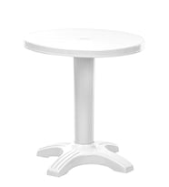 Omnipazar SY-2560 Beyaz Yuvarlak Plastik Masa 70x72 cm 31642