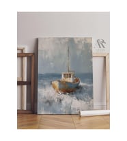 Kanvas Tablo Fırtınalı Deniz Dekoratif Kanvas Tablo 35 X 50