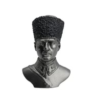 Özel Tasarım Kalpaklı Ata Heykeli - Ata Biblo - Kalpaklı Ata Figür - Ata Heykel