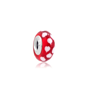 Fubena Kırmızı Kalp Murano Charm