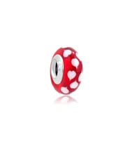 Fubena Kırmızı Kalp Murano Charm