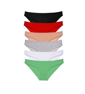 6 adet Süper Eko Set Likralı Kadın Slip Külot