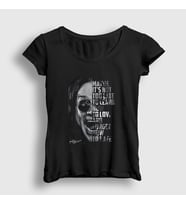 Presmono Kadın Siyah Not Too Late Ozzy Osbourne T-Shirt 39595tt