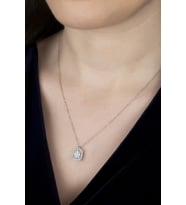 Union Zirconia Kadın Octagon Gümüş Kolye