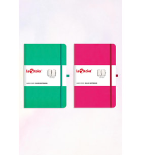 2'li Rec Note Defter Seti 13x21 Yeşil Desenli &Pembe