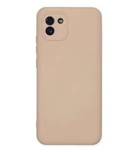Newface Samsung Galaxy A03 Kılıf Nano içi Kadife Silikon - Pudra