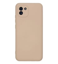 Newface Samsung Galaxy A03 Kılıf Nano içi Kadife Silikon - Pudra