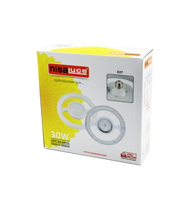 NİSALUCE EAMP-059/KB  MİKA KRİSTAL PLASTİK CAM   SİMİT MODEL  LED AMPUL  30W   E27   BEYAZ=6500K   2700 LUMEN