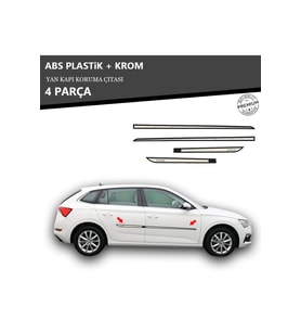 SKODA SCALA YAN KAPI KORUMA ÇITASI PLASTİK + KROM
