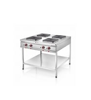 Silverinox Elektrikli Taban Raflı 100x100 Cm 4 Gözlü Ocak 380V