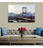 Miyrem Exclusive Serie"  Boğaz Köprüsü Işıklar Kanvas Tablo