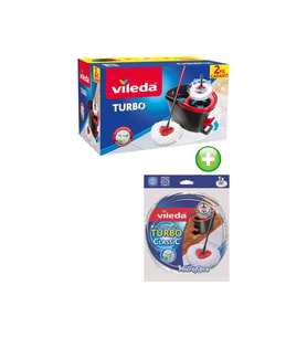 Turbo Pedallı Temizlik Seti ve Vileda Turbo Yedek Mop Paspas Ucu