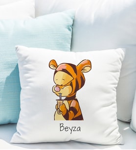 Winnie The Pooh Tiger Tasarımlı Yastık Kişiye Özel
