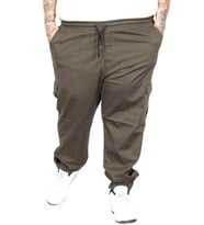 Mode XL Büyük Beden Erkek Keten Kargo Jogger Valencia 21911 Haki