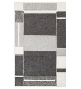 Bespoky Eberndorf Mavi Patchwork Pamuklu El Dokuması Alan Halısı