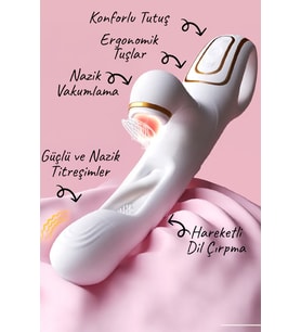 Do it Love - Titreşimli, Dil Çırpma ve Vakumlu 3 ü 1 Arada Soft Yüzeyli Muzip Vibratör