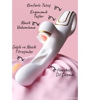Do it Love - Titreşimli, Dil Çırpma ve Vakumlu 3 ü 1 Arada Soft Yüzeyli Muzip Vibratör