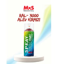 MxS RAL 3000 Alev Kırmızı Akrilik Sprey Boya 400 ML