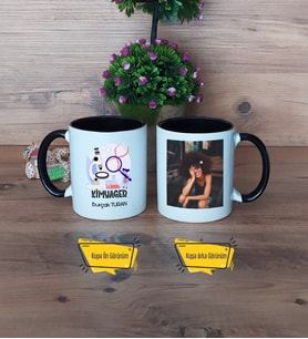 Kimyager Kupa Bardak Siyah Fotoğraflı Kimyagere Hediye