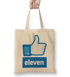 Stranger Things Eleven Facebook Like Logo Bez Çanta Uzun Saplı