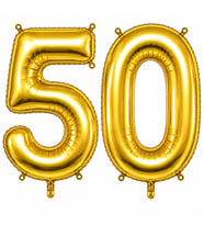 50 Rakam Folyo Balon Altın Rengi (76 cm)