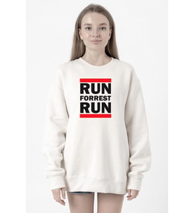 Forrest Gump Run Forrest Run Beyaz Kadın 2ip Sweatshirt