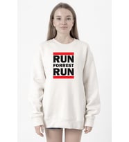 Forrest Gump Run Forrest Run Beyaz Kadın 2ip Sweatshirt
